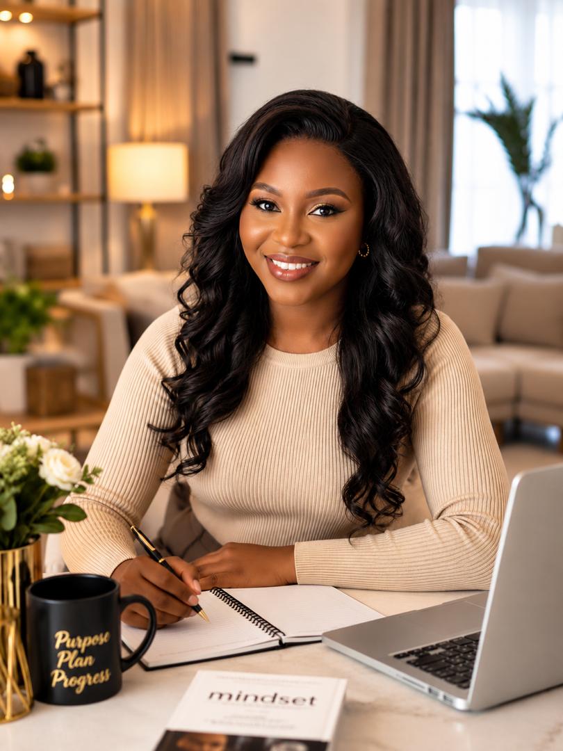Woman working in a modern office